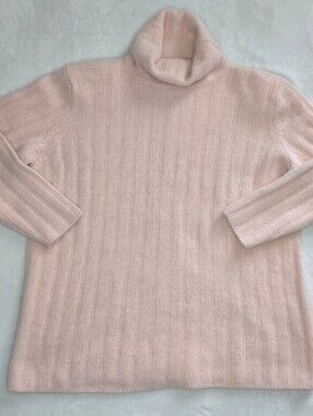 Valerue Stevens Rabbit & Angora Ribbed Turtleneck Sweater L